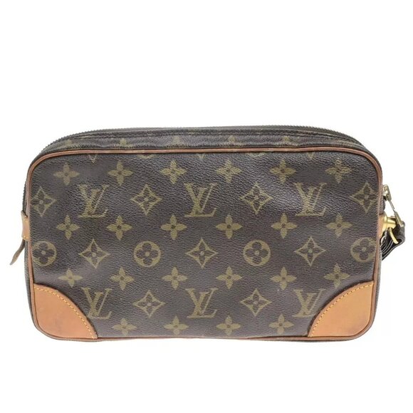 LOUIS VUITTON Marly Dragonne GM Clutch Hand Bag Monogram Brown M51825 68ED665 - Picture 16 of 16